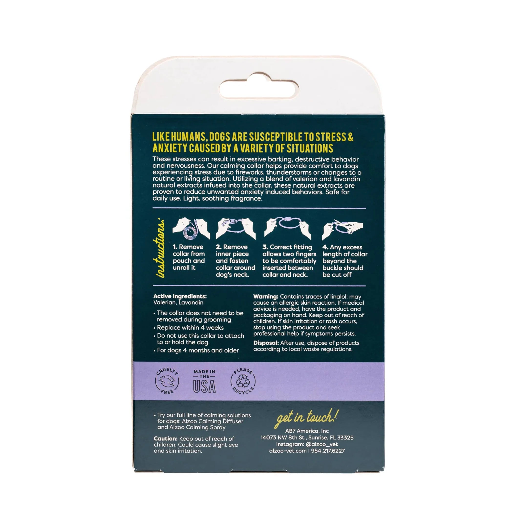 ALZOO Plant-Based Calming Collar for Dogs product image